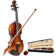 1/2 размер натуральный цвет липа акустическая Скрипка с чехлом лук канифоль для скрипки начинающих детей От 7 до 9 лет подарок 2024 - купить недорого