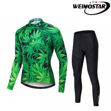 Weimostar equipe da bicicleta roupas de ciclismo dos homens outono inverno ciclismo jérsei define manga longa respirável bicicleta mtb camisa terno 2024 - compre barato