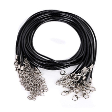20 Pcs Black Wax line String Chain Cord For Necklace With Clasp (Black) 2024 - buy cheap