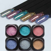 1 caja de polvo holográfico para uñas, pigmento cromado con polvo acrílico brillante láser para decoración de manicura, SF3056 2024 - compra barato