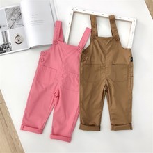 New Arrival Baby Overalls Casual Fashion Jumpsuit Button Pocket Spring Autumn Trousers Kids Pants Newborn Baby Girl Boy Jumpsuit 2024 - buy cheap