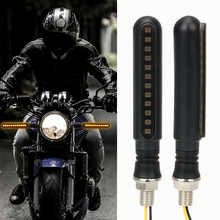 Сигнальная лампа для мотоцикла, светодиодные дневные ходовые огни, модифицированные стоп-сигналы для мотоцикла, указатели поворота для мотоцикла, 1 шт., универсальные 2024 - купить недорого