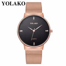 YOLAKO Brand Men Watch Ultra Thin Stainless Steel Clock Luxury Male Quartz Watch Men Casual Wristwatches Relogio Masculino 2024 - buy cheap