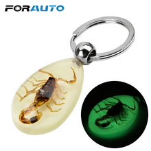 FORAUTO Creative Scorpion Keychain Car Keyring Key Holder Noctilucent Scorpion Amber Pendant Auto Pendant Handbag Wallet Pendant 2024 - buy cheap