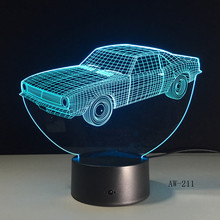 Car Model Toys 3D LED Illusion Nightlight LED Colors Change Touch Flash Light Glow in the Dark Desk Lamp Action Figure AW-211 2024 - buy cheap