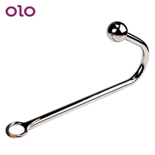 OLO Anal Hook Metal Butt Plug with Ball Stainless Steel Gay Anal Plug Dilator Sex Toys for Men and Women Adult Products 2024 - buy cheap