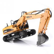 HuiNa 1550 1:14 RC Crawler Car 15 CH 2.4GHz RC ABS Metal Excavator RC Car RC Excavator Car Toys For Children Adult Gift Hot Sale 2024 - buy cheap