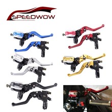 Speedwow-manete de freio e embreagem dianteira para motocicletas, alavancas de reservatório, cilindro mestre, 7/8 polegadas, para honda, vespa, yamaha, mxs125 2024 - compre barato