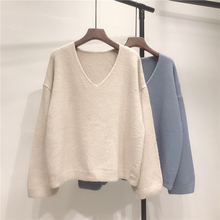 Women Knitted Sweater Spring V-neck Long-sleeved Pullover Sweaters Cashmere Female Korean Winter Sweet Befree Loose Tops  P891 2024 - buy cheap