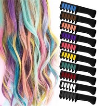 Novos pentes de cor de cabelo temporária, 10 cores, unisex, para salão de beleza, festas, cosplay 2024 - compre barato