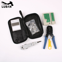 Luban-kit de reparo de cabos de rede ethernet, testador de cabos rj45, cruz/plana, ferramenta de friso 2024 - compre barato