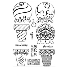 Ice CreamSet with header Transparent Clear Silicone Stamp/Seal for DIY scrapbooking/photo album Decorative clear stamp 2024 - buy cheap