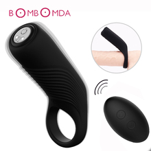Sex Shop Penis Vibration Ring Sleeve Cockring Vibrator For Men Remote Control Massager G spot Stimulator Adult Sex Toys For Men 2024 - buy cheap