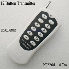 12CH/12 Buttons/Key  RF Wireless Remote Control/Radio Controller/Transmitter controller for 12V12CH receiver Switch 315/433MHZ 2024 - buy cheap