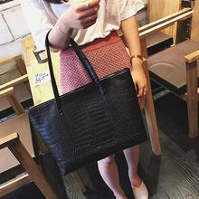 Fashion Crocodile Weaved Pattern Women Ladies Handbag Elegant PU Leather Girls Shoulder Bag Female Tote bolsa feminina 2024 - buy cheap