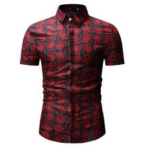 Mens Hawaiian Shirt Male Casual camisa masculina Printed Beach Shirts Short Sleeve Summer men clothes 2019 Asian Size XXXL 2024 - buy cheap