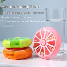 Portable Pill Box Rotation 7 Day 1 Week Outdoor Travel Medicine Dispenser Mini Fruit Color Storage Container Round 2024 - buy cheap