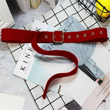 130CM Long Velvet Belt Female Knot Black Waistband Red Gold Square Belts Buckle Decorate Coat Sweater Belt Waist Seal Tide 2024 - buy cheap