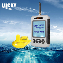 Lucky-Localizador de peces FFW718, inalámbrico, recargable, a prueba de agua, menú inglés/ruso, Sonar, ecosound, 125KHz 2024 - compra barato