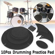 10pcs/set Bass Snare Drum Sound Off Mute Silencer Drumming Rubber Practice Pad Percussion Bass Drum Accessory Tools 2024 - buy cheap