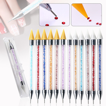 1pcs Dual-ended Nail Dotting Pen With Box Crystal Beads Handle Rhinestone Studs Picker Wax Pencil Manicure Nail Art Tool 2024 - buy cheap