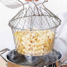 Foldable Steam Rinse Strain Fry French Chef Colanders Basket Magic Basket Mesh Basket Strainer Net Kitchen Cooking Tool 2024 - buy cheap