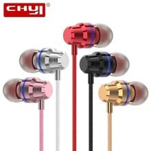 CHYI In-ear Metal Earphone With Microphone 3.5mm Type-C Stereo Music Earbuds Wired Gold Earphones For iPhone Xiaomi Samsung 2024 - buy cheap