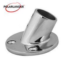 1 Pc Stainless Steel 60 Degree Round Base Railing Round Tube Seat 1"25mm Fittings For Marine Boat Yacht 2024 - buy cheap