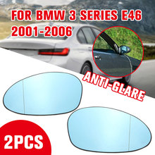 For BMW M3 E46 2001 2002 03 04-2006 1 Pair Left Right Rearview Wing Door Mirror Glass Driver Side Blue Anti-Glare Tinted Heated 2024 - buy cheap