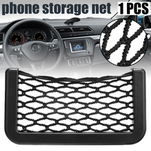 15*8CM Universal Car Seat Elastic Storage Net String Mesh Bag Phone Holder Ticket Pocket Organizer 2024 - buy cheap