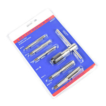 6pcs Tap Wrench Set M6-M12 HSS Tap & Die Set Hand Screw Thread Metric Plug Tap Drill + T-Handle Ratchet 2024 - buy cheap