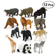 12 шт. игрушка в виде дикого животного набор развивающая сходство пластик дикие животные вечерние фигурки познавательная игрушка модель игрушки для детей 2024 - купить недорого