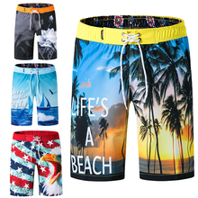 Ropa de playa para hombre, pantalones cortos de secado rápido, bóxer de verano, bañador de talla grande 3XL 2024 - compra barato