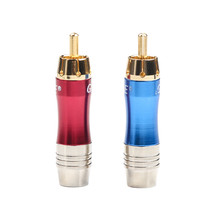 1Pair/2Pcs Blue&Red Banana Plug Wire Male Connector Plug Gold Plated For Audio Adapter Speaker Plug 2024 - buy cheap