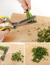 19cm Minced 5 scissor Shredded Rosemary Layers Spices Cook Basil Scallion Cutter Herb Kitchen Chopped Laver tool cut 2024 - buy cheap