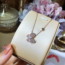 Fashion Designer Sparkling Zircon Butterfly Pendant Quality 925 Sterling Silver Women Link Necklace 2024 - buy cheap