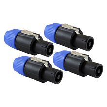 Speaker Plug Twist Lock 4 Pole Speaker Plug compatible with Neutrik Speakon NL4FC, NL4FX, NLT4X, NL2FC - 4 PACK 2024 - buy cheap