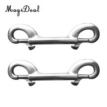 MagiDeal 2 Pieces 10cm Scuba Snorkeling Diving 316 Stainless Steel Double Ended Snap Bolt Clip for Swimming Diving Dive Boating 2024 - buy cheap