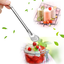 Mate Straw Reusable Tea Tool Juice Residue Spoon Stainless Steel Tea Filter Drinking Straw Spoon Bar Accessories 2024 - buy cheap