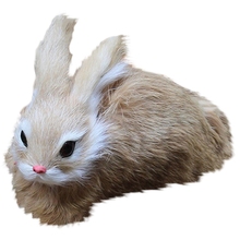 Conejo de peluche de 15Cm para niños, conejo de imitación realista, Animal de Pascua 2024 - compra barato