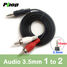 3.5mm to 2 RCA Audio 1.0m 1.5m Cable Jack Dual RCA AUX Cable for Home Theater Amplifier TV BOX DVD Speaker MP3 MP4 Player 2024 - buy cheap