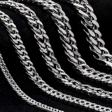 3mm/4mm/6mm/8mm/10mm/12mm Width Stainless Steel Chain Bracelet For Men Silver Color Bracelets & Bangles Vintage Hip Hop Jewelry 2024 - buy cheap