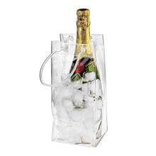 Герметичный пакет для льда из ПВХ, экологически чистый прозрачный пакет для льда, портативный мешок для льда, охладитель для бутылок вина, шампанского, 25*11 см 2024 - купить недорого