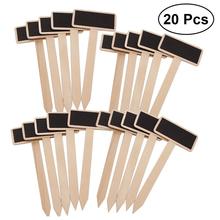 WINOMO 20 PCS Mini Wooden Chalkboard Blackboard Plant Markers Creative Decorative Garden Flowers and Plants Pot Tags 2024 - buy cheap