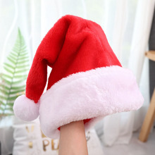 5 pcs Red Plush Christmas Hats For Adult Children Xmas Caps Chiristmas Party Supplies Hat Christmas Decorations For Home 2018 2024 - buy cheap