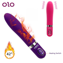 OLO Heating Dildo Vibrator G-spot Massager Magic Wand 10 Speed Clitoris Stimulator AV Stick Vibrators Adult Sex Toys for Women 2024 - buy cheap