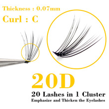 Kimcci 20D Professional Makeup Individual Cluster Eye Lashes Grafting Fake False Eyelashes Natural Soft False Eyelash Extension 2024 - buy cheap