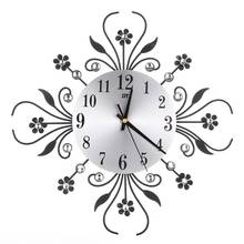 27cm Wall Clock Modern Design Vintage Metal Art Mute Wall Clock Crystal Large Wall Watch Hanging Clocks Home Decoration 2024 - buy cheap