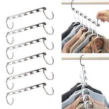 6Pcs Multifuntion Stainless Steel Clip Stand Clothes Hanger Save Space Pants Skirt Clothes Hooks Adjustable Clothing Organizer 2024 - buy cheap