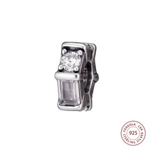 Ice Sculpture Spacer Charms 925 Sterling Silver Clear Crystal Charm Beads for Jewelry Making Fits Original Bracelet perles 2024 - buy cheap